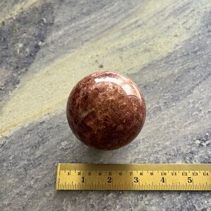 Natural Crystal Stone Polished Strawberry Quartz Ball Sphere 1lb 1.5oz Healing